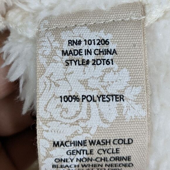 Soft Surroundings Mikka Moto Sherpa Jacket Full Zip Size Medium - Picture 9 of 10